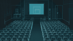 Top-down layout of a training and all-hands space